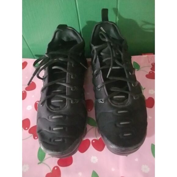 Nike Air Vapormax Plus Triple Black Shoes Mens 11.5 924453-004 Running Sneakers - Picture 1 of 7